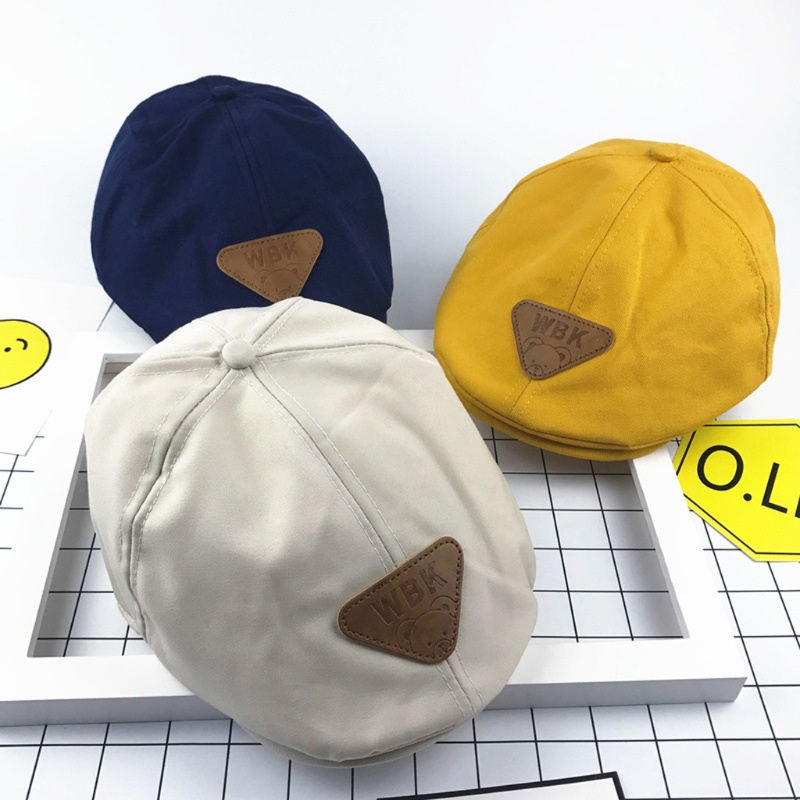 Mũ Beret Lưỡi Trai Vải Cotton Thời Trang Mùa Hè Cho Bé Trai
