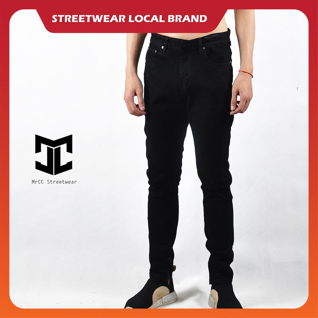 Quần Jeans Nam Đen Trơn MRCC