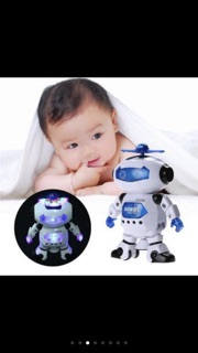 RoBot Xoay Có Đèn Phát Sáng 360 Độ