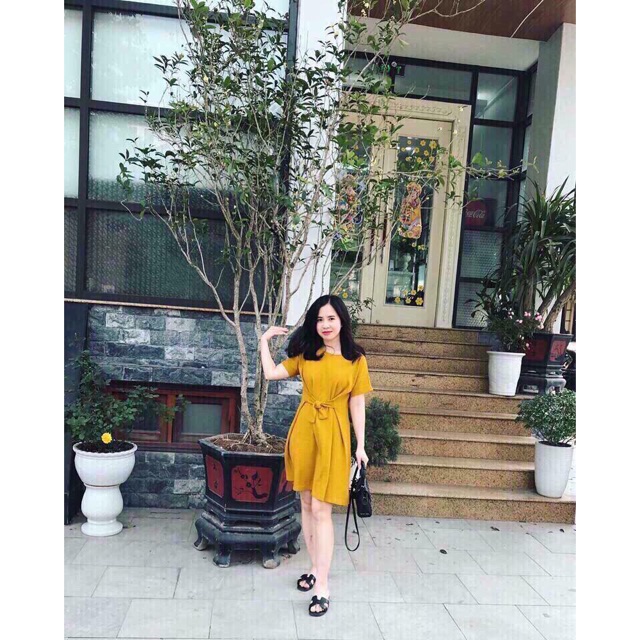 Váy thắt nơ eo loại đẹp | BigBuy360 - bigbuy360.vn