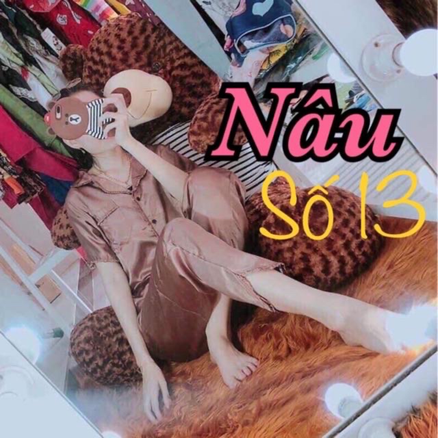 [MÀU MỚI] ĐỒ BỘ PIJAMA LỤA VIỀN BÈO - TAY NGẮN QUẦN DÀI | BigBuy360 - bigbuy360.vn