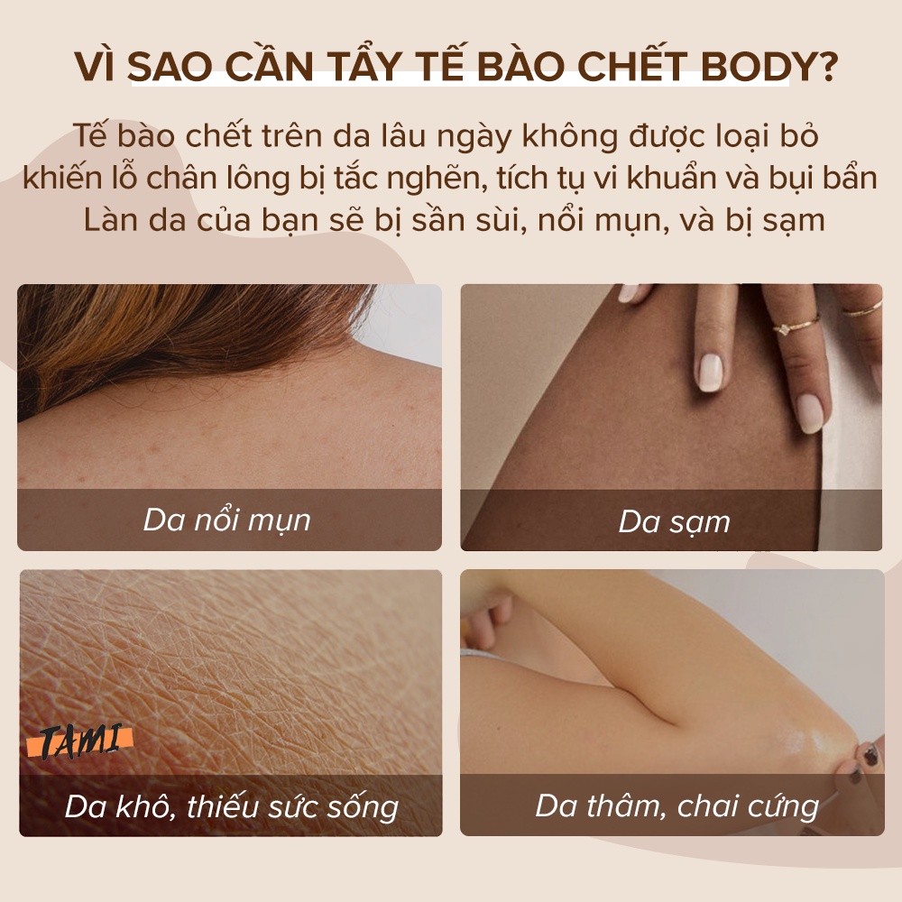 Tẩy tế bào chết body KISS ON chiết xuất cà phê làm sạch da, giúp da mịn màng tươi sáng kisson 200ml TM-KI-TDC01