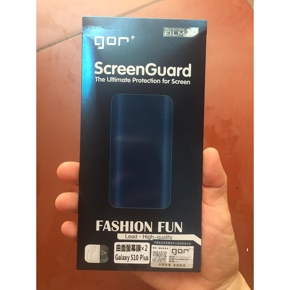 Dán dẻo GOR Samsung S10 Plus ( 2 mặt trước+ 1sau cacbon+ dán camera)