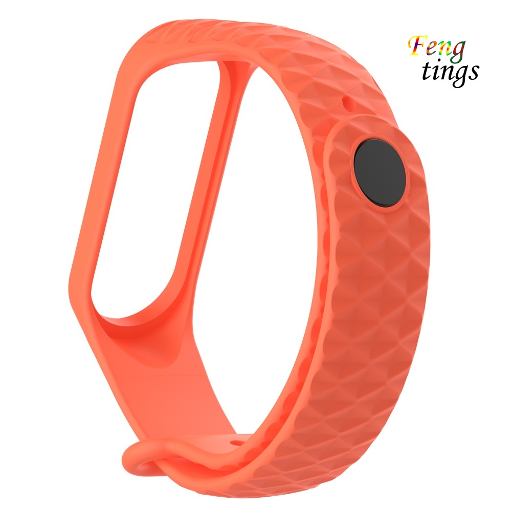 Dây Đeo Thay Thế Chất Liệu Silicon Màu Trơn Cho Xiaomi Mi Band 3 / 4