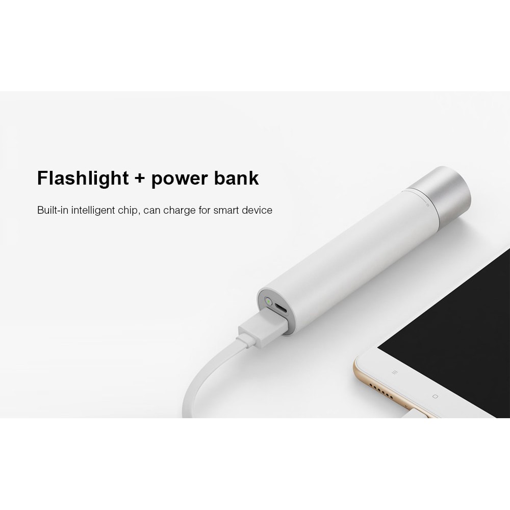 Đèn pin cầm tay Xiaomi Flashlight tích hợp sạc dự phòng 3250 mAh - Chính hãng