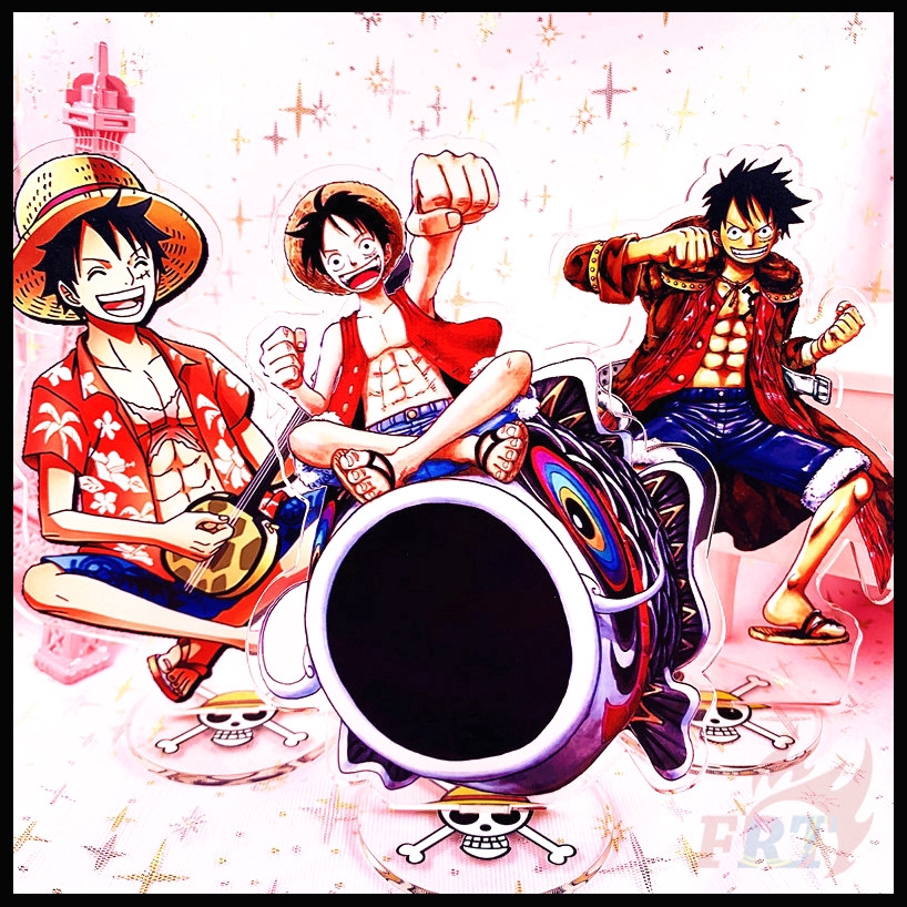 ☠ Mô Hình Nhân Vật Trong One Piece Bằng Acrylic Chất Lượng Cao ☠ Mô Hình Nhân Vật Hai Mặt 16CM Để Bàn Trang Trí