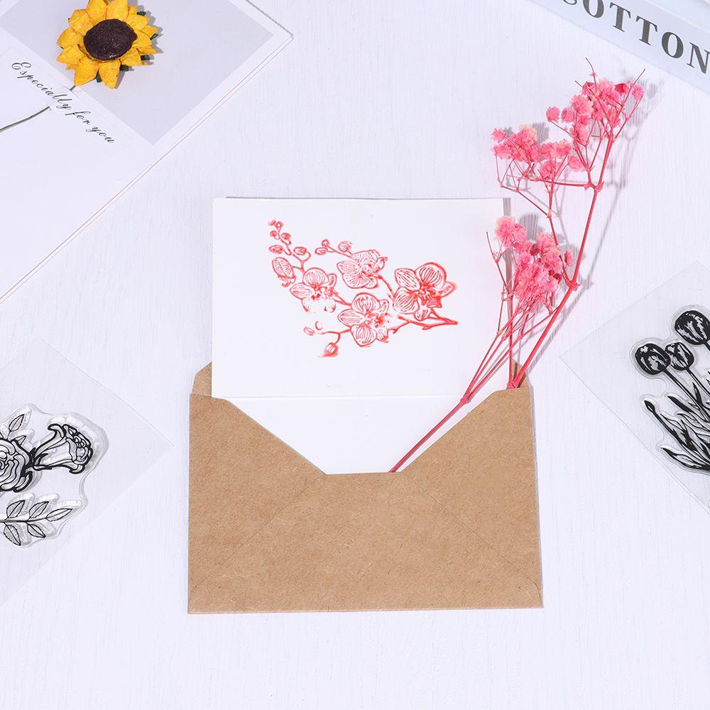 Con Dấu Trong Suốt Hình Hoa Trang Trí Sổ Tay
