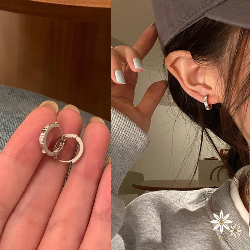 【kifli】Khuyên Tai Vòng Đính Đá Zircon Cao Cấp Thiết Kế Niche Cá Tính Dành Cho Nữ