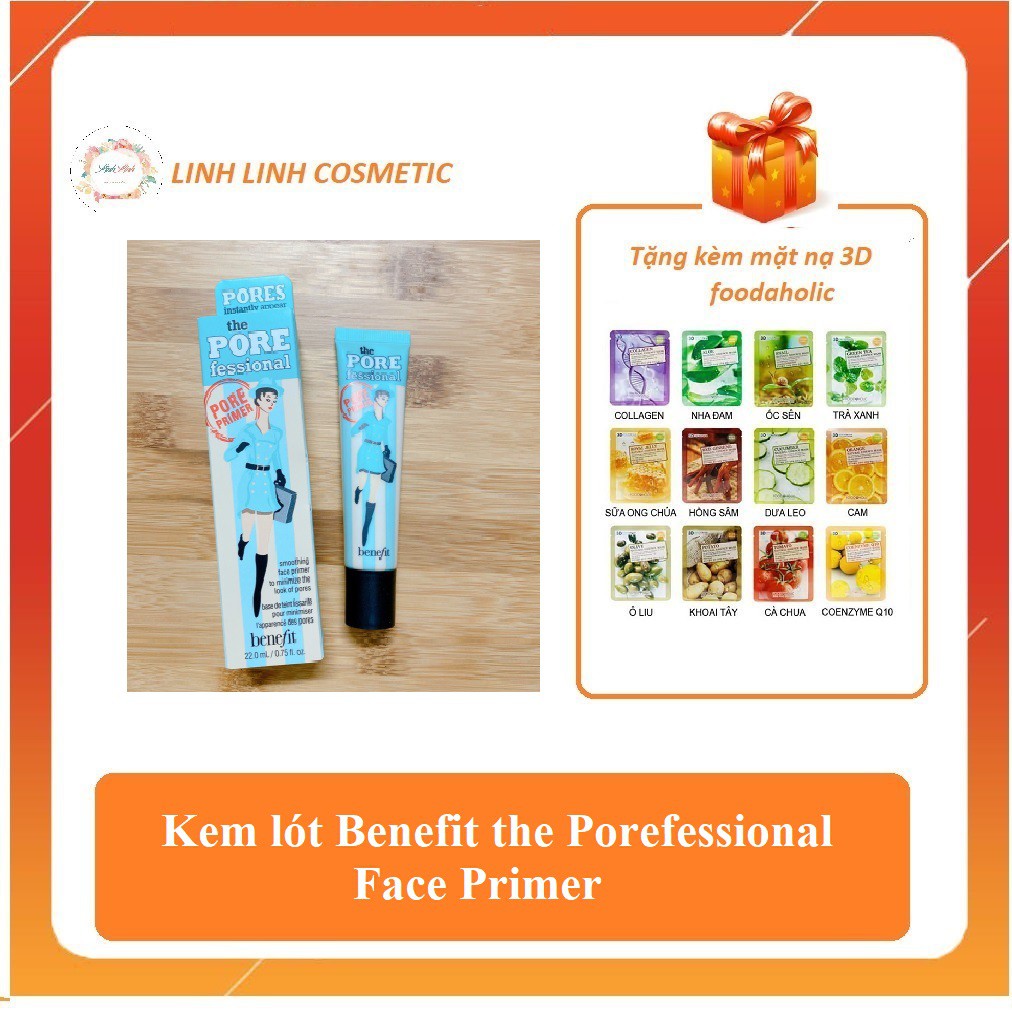 (tặng kèm mặt nạ 3D) 7.5ml - Kem lót Benefit the Porefessional Face Primer