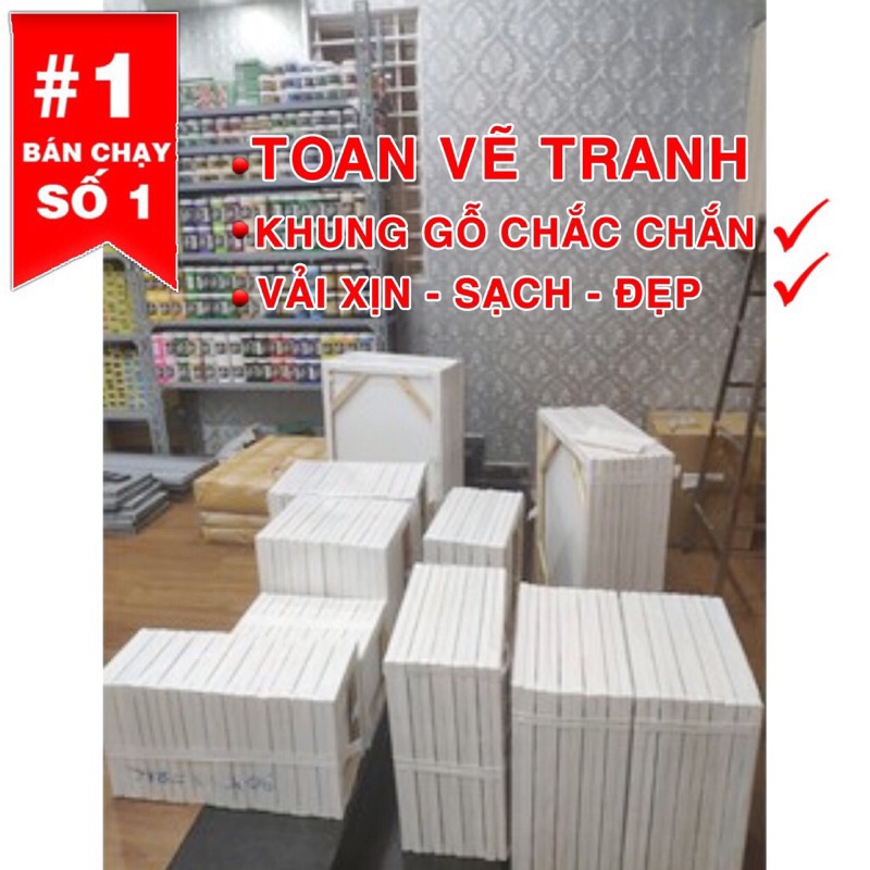 Toan vẽ căng sẵn 10x10cm hàng loại đẹp