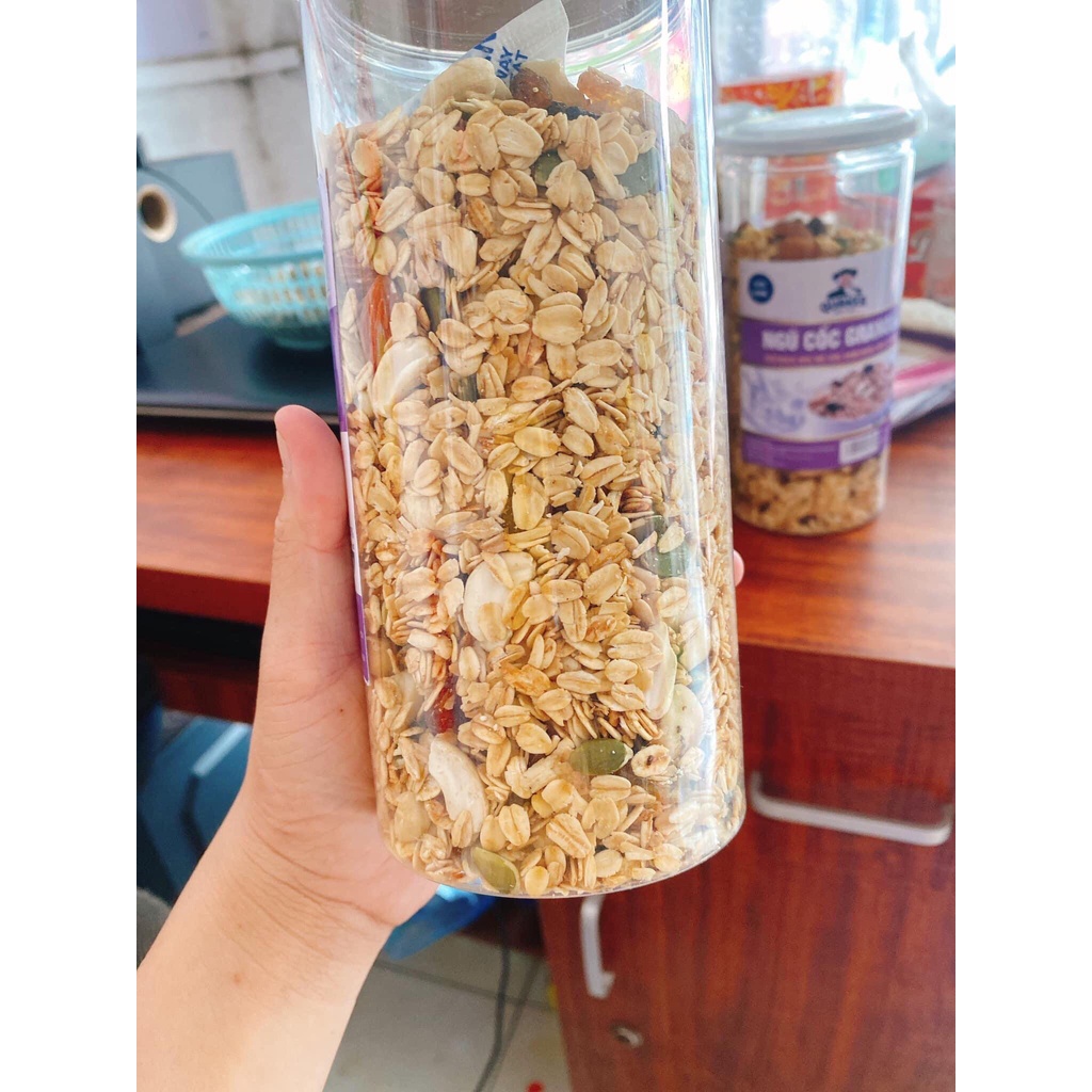 Ngủ cốc siêu hạt GRANOLA,ngut cốc ăn kiêng dinh dưỡng hủ 500g,tongkhominhnguyen