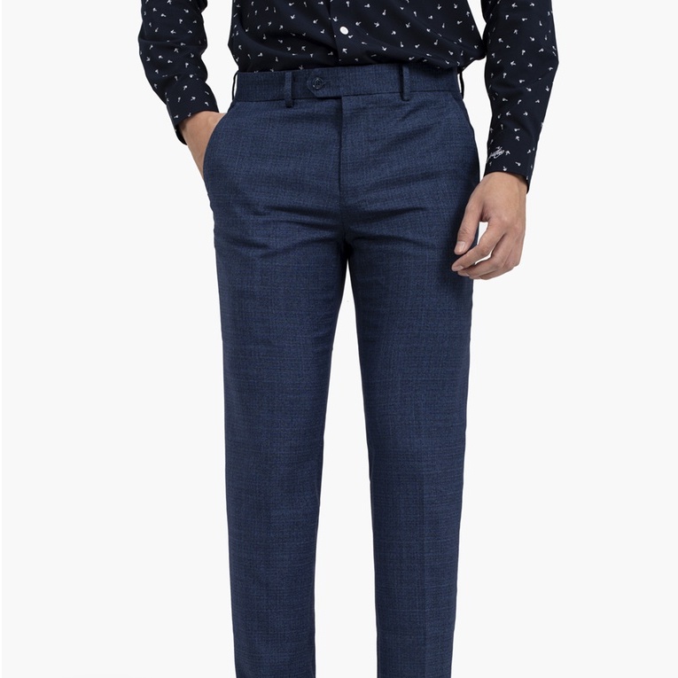 Quần âu nam Aristino sọc caro chìm dáng slim fit Polyester cao cấp chính hãng ATR00301