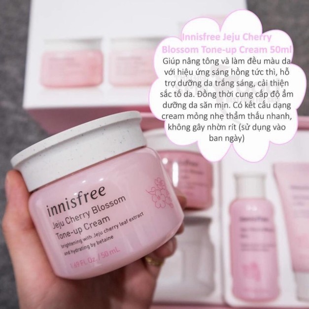 Set Dưỡng Da Hoa Anh Đào Innisfree Jeju Cherry Blossom Cream