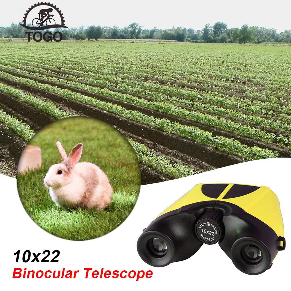 [TOGO]10X22 HD Mini Hiking Binocular Scope Outdoor Travel Camp Telescope Yellow