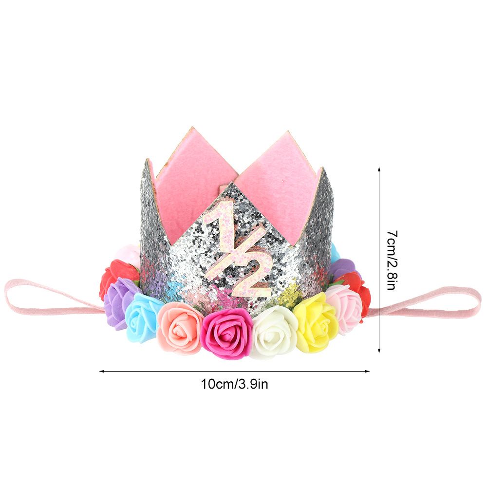 KUNHEV Băng đô cài tóc hình vương miện hoàng tử/công chúa/quà tặng sinh nhật cho bé trai/bé gái 1/2/3