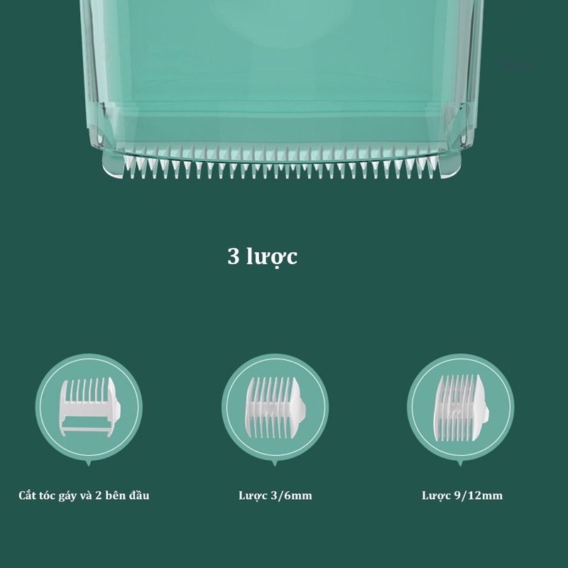 Tông đơ hớt tóc trẻ em Misuta hút tóc êm ái, không thấm nước và an toàn cho bé bảo hành 12 tháng