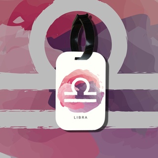 Travel tag cho túi xách/balo du lịch in hình Cung hoàng đạo Libra Thiên Bình