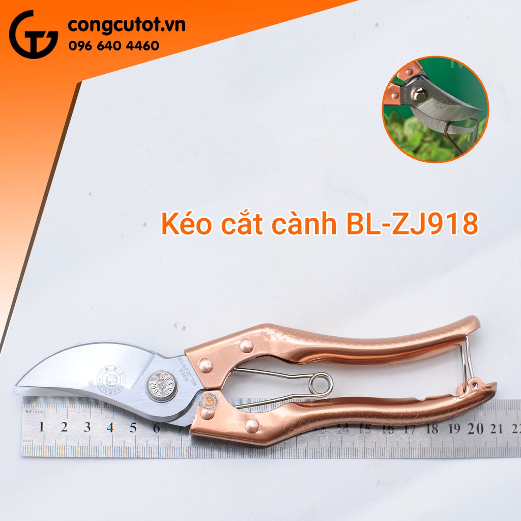 Kéo cắt, tỉa cành vỏ đồng Berrylion 918