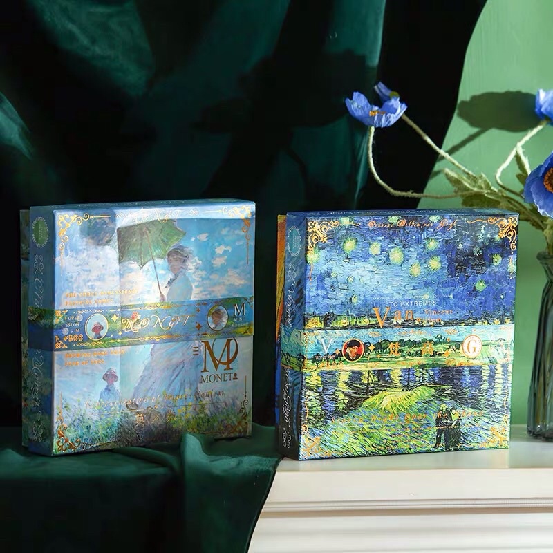 Bộ xếp hình hoạ tiết tranh Van Gogh và Caude Monet