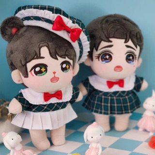Set váy + mũ cho doll 20cm