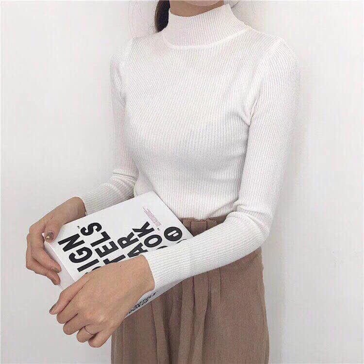 Áo len lụa cổ 3 phân | BigBuy360 - bigbuy360.vn