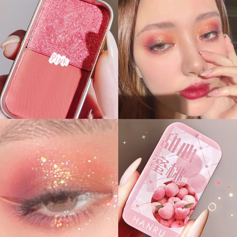 Phấn Mắt 2 Màu Ánh Nhũ Lấp Lánh Chống Thấm Nước