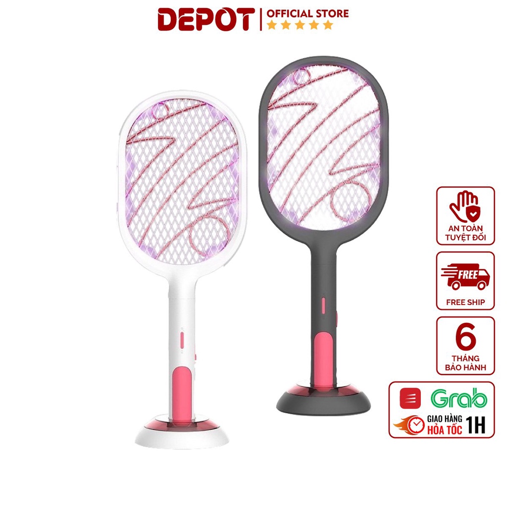 Vợt bắt muỗi thông minh kiêm đèn bắt muỗi pin 1200mAh cổng sạc USB chất lượng cao