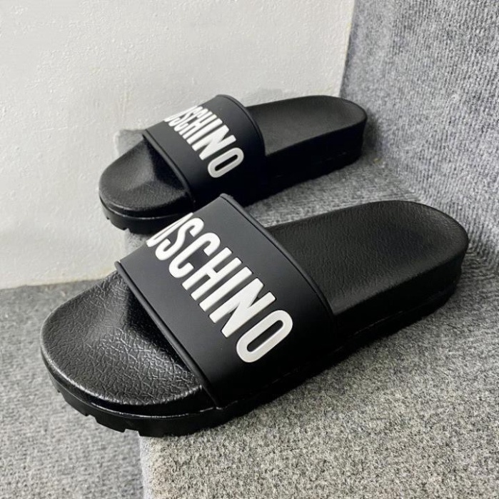 Dép Moschino Đế Cao Su 5 Cm - Dép Quai Ngang Nam Nữ Thời Trang Hottrend 2022