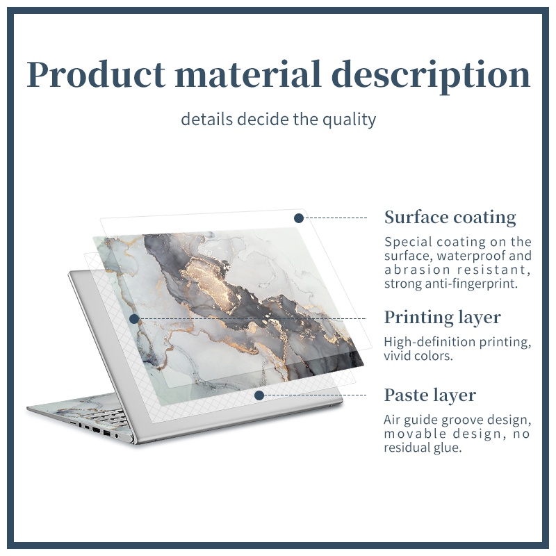 Miếng dán trang trí 3 mục đích thích hợp cho laptop 11-17 inch | WebRaoVat - webraovat.net.vn