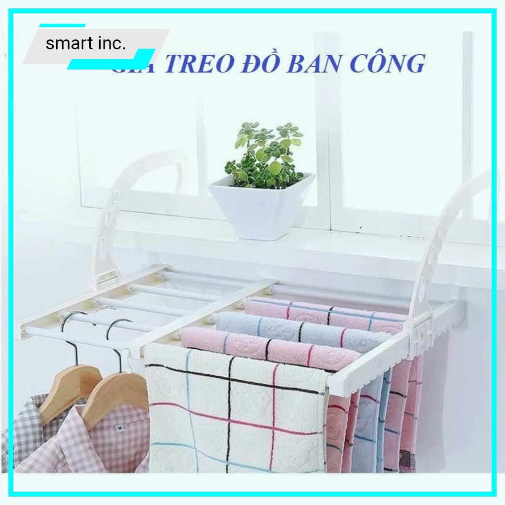 Giá Phơi Quần Áo Đa Năng 🌈FREESHIP🌈 Giàn Kệ Để Đồ Thông Minh Xếp Gấp Gọn Treo Ban Công Lan Can Cửa Sổ Ngoài Trời