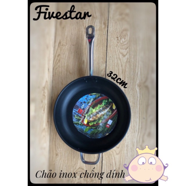 GIÁ SỐC!CHẢO CHỐNG DÍNH FIVESTAR 3 ĐÁY 32CM - ĐUN TỪGIÁ GIẢM SÂU