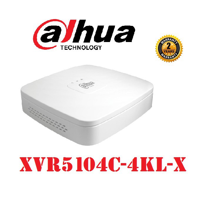 Đầu ghi Dahua DH-XVR5104C-4KL-X 4 kênh 4K vỏ nhựa (hàng chính hãng DSS bảo hành 12 tháng)