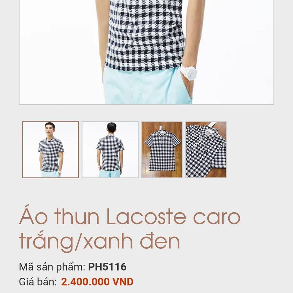 áo thun lacoste áo phông cá sấu chính hãng real authentic nam nữ unisex