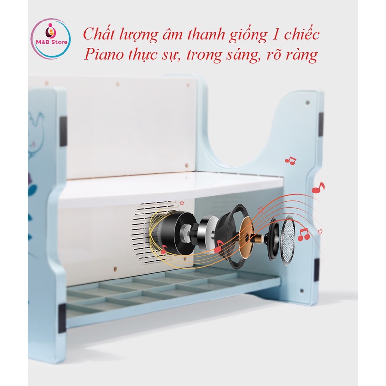 (Bản Quốc Tế) Đồ Chơi Đàn Mini Piano Cao Cấp - KUB, Đèn LED Hướng Dẫn, Âm Thanh Cực Hay