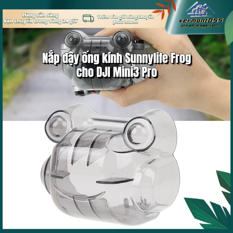 Có thể bán buôn Nắp ống kính máy bay không người lái bằng nhựa trong suốt hình Ếch xám đậy bảo vệ đầu chân cho Mini 3 Pro Vermont055 Hàng giao ngay