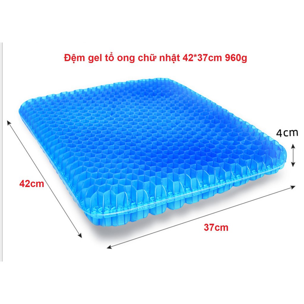 Đệm Gel 3D NHẬT BẢN. Thoáng Khí Tuần Hoàn Máu, Chống Đau Lưng. Đệm Tổ Ong Lót Ghế Ngồi Văn Phòng, Ghế Ô TÔ.