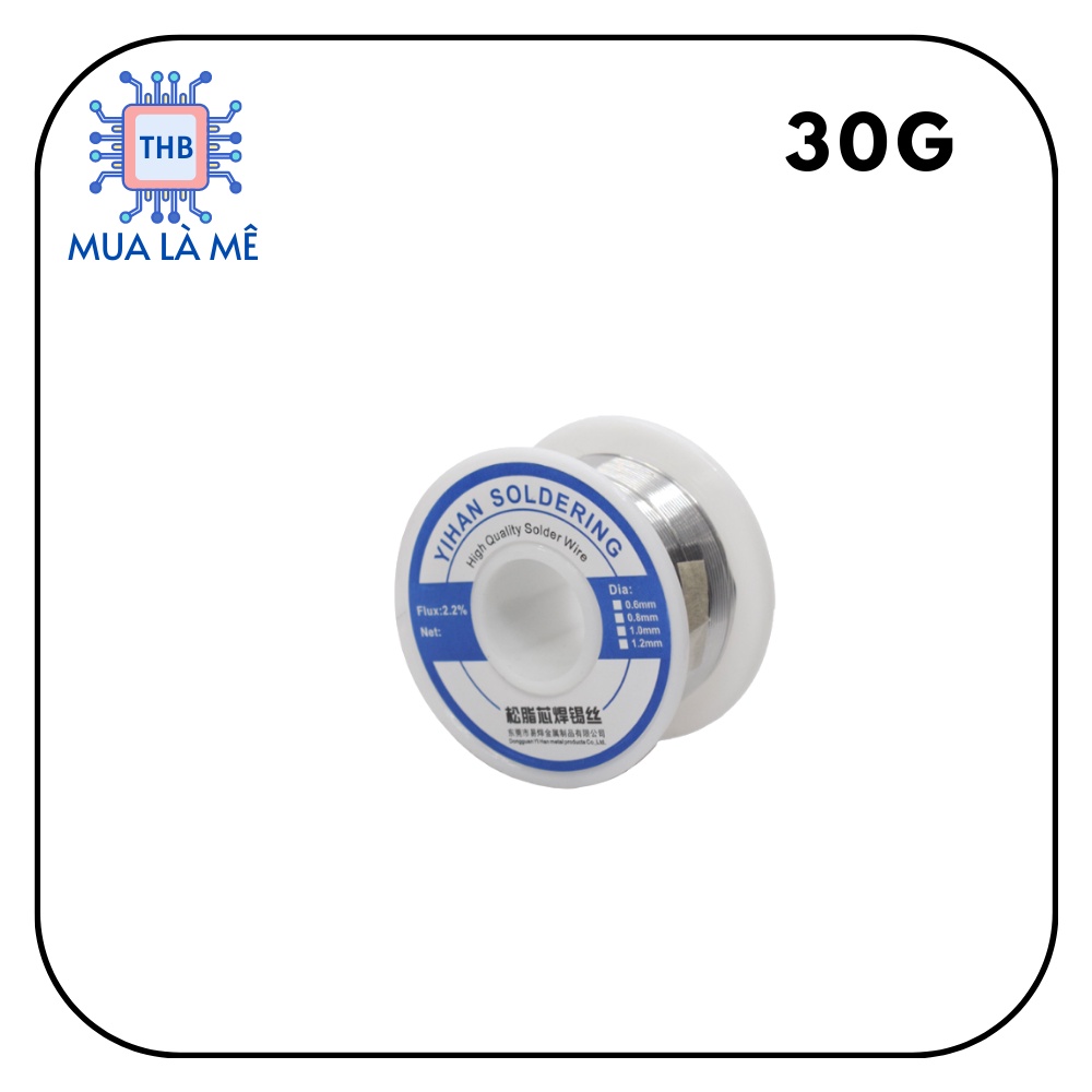 Thiếc hàn Yihan cao cấp 30G cho mối hàn chắc và bóng.