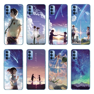 Ốp Điện Thoại TPU Mềm Chống Sốc Hình Cặp Đôi Anime Cho OPPO Reno 4 5G / Reno4 Pro 4G