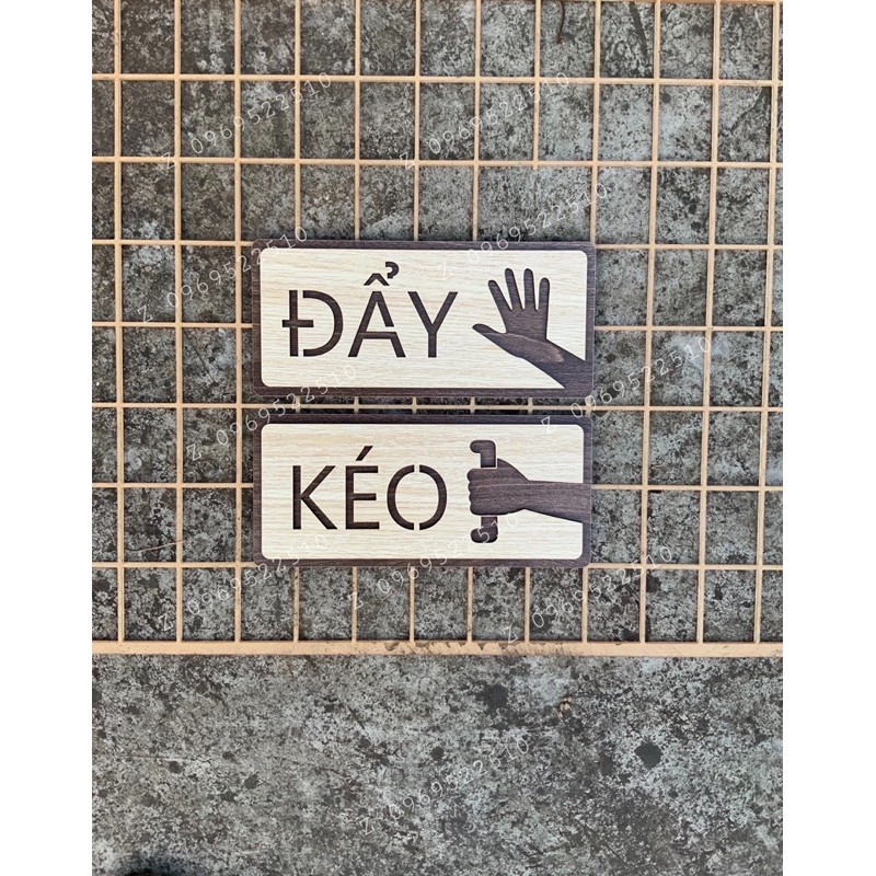 Bảng Kéo-Đẩy, Push-Pull Gỗ Decor