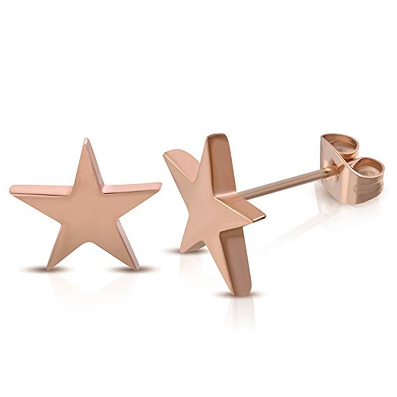Bông tai hình ngôi sao bằng thép không gỉ
