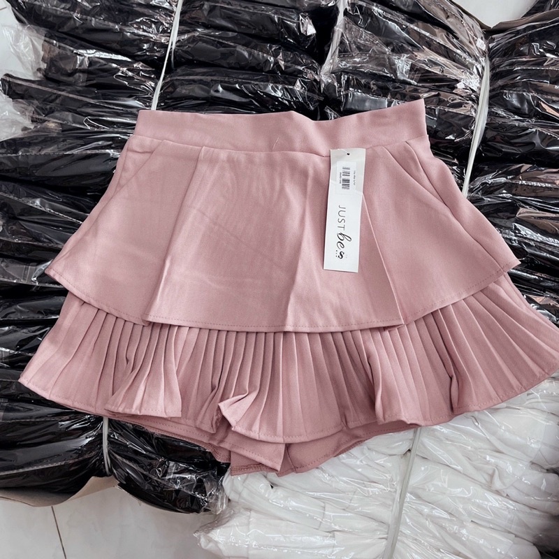 Chân váy ngắn xếp ly 2 tầng chất tuyết mưa siêu xinh hàng chuẩn đẹp