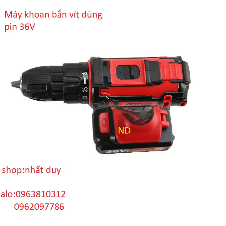 Máy khoan pin 36v 2 pin,máy khoan pin cầm tay 36v 2pin