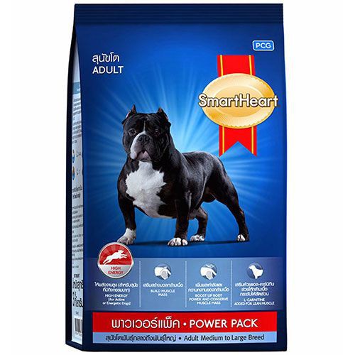 SmartHeart Power Adult 3kg- Thức ăn hạt khô SmartHeart cho chó trưởng thành tạo cơ bắp bao 3kg