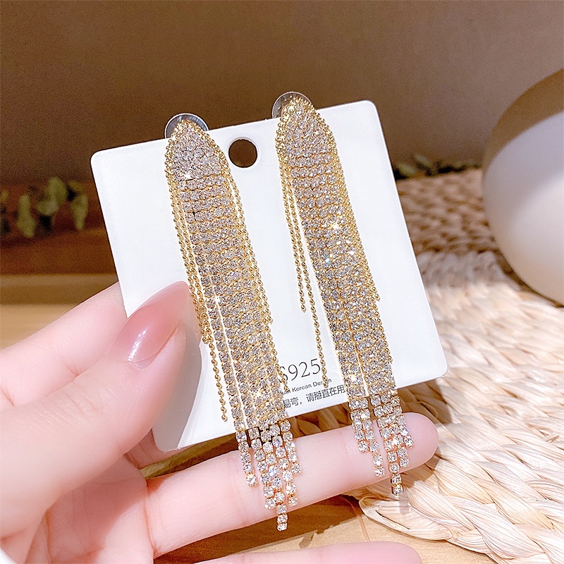 Bông Tai Chuỗi Dài Phong Cách Hàn Quốc Đơn Giản