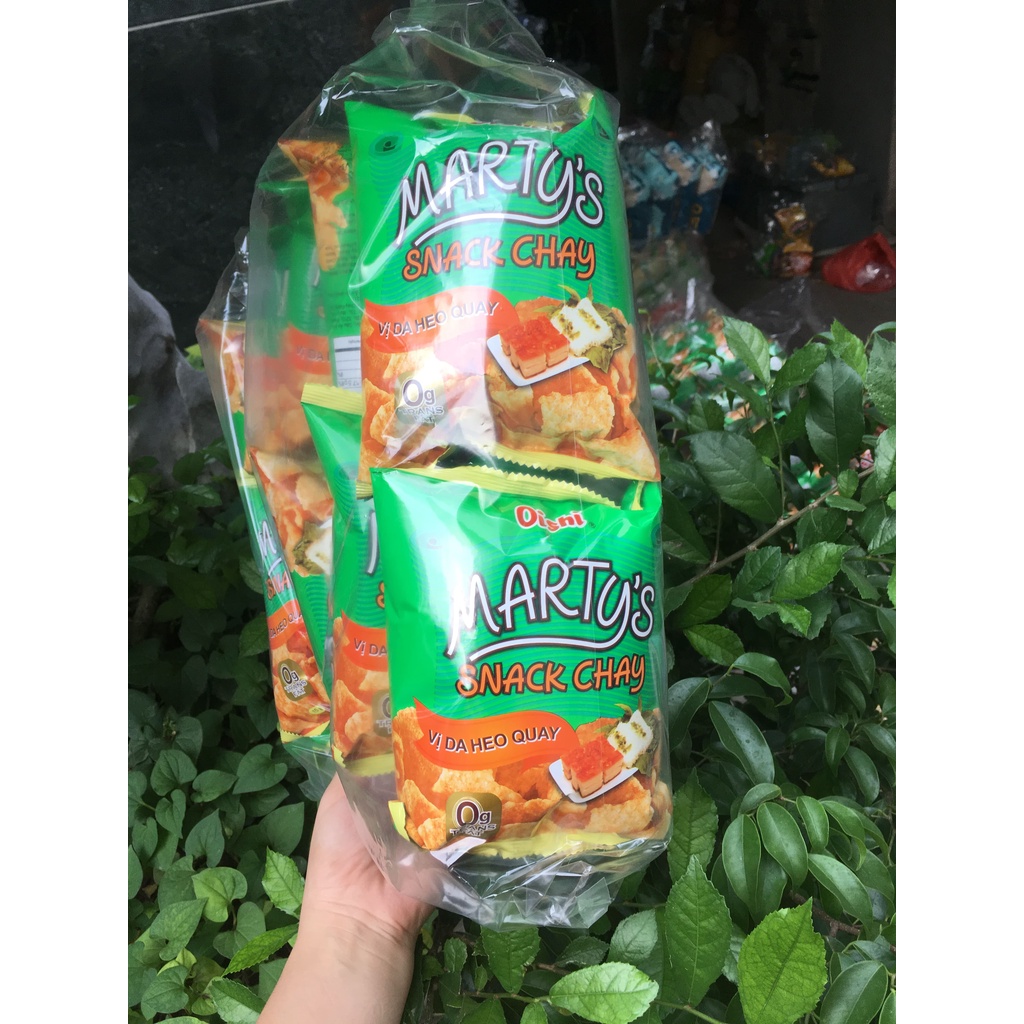 Bim bim oishi snack chay vị da heo quay (bịch 10 gói 15g)
