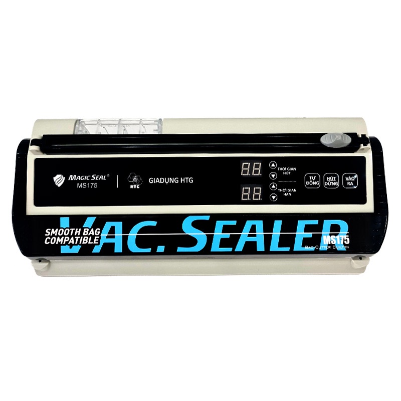 Máy hút chân không Magic MS175 không kén túi, ép chân không thực phẩm dày dặn 8mm cho gia đình, hộ kinh doanh bền bỉ