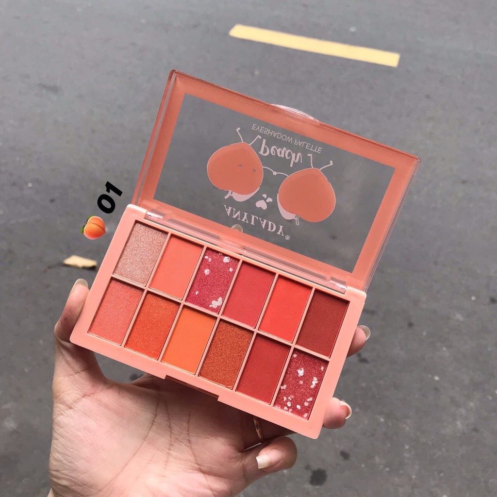 Phấn Mắt 12 ô Anylady Peach
