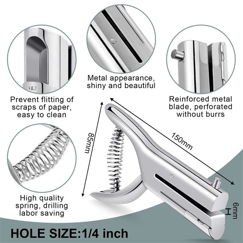 Kìm Bấm Lỗ Tròn Bằng Kim Loại 3mm / 6mm Cho Thẻ ID / Huy Hiệu