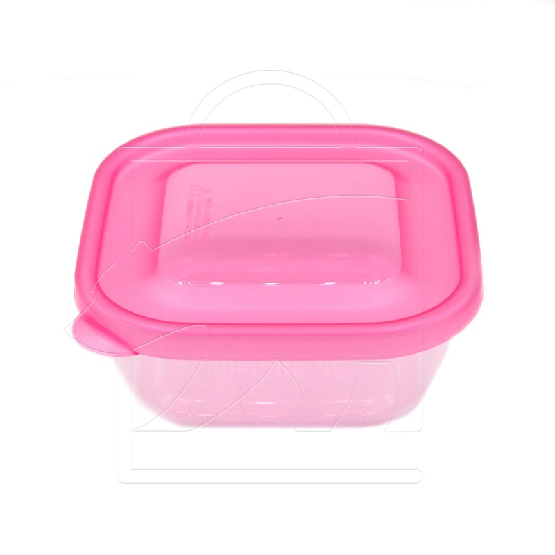 Set 3 Hộp đựng cơm văn phòng , hộp nhựa đựng thực phẩm thức ăn tủ lạnh, dùng lò vi sóng 380ml màu hồng Nhật Bản