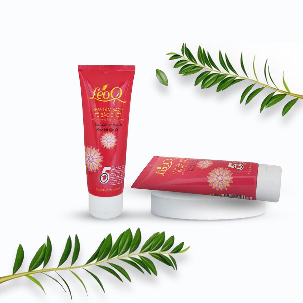 Gel tẩy tế bào chết trắng da mặt và body toàn thân LeoQ 80g